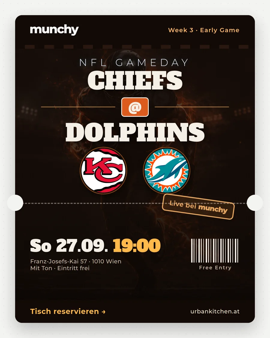 Chiefs @ Dolphins – NFL live im Munchy
