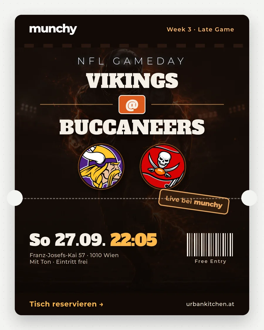 Vikings @ Buccaneers – NFL live im Munchy