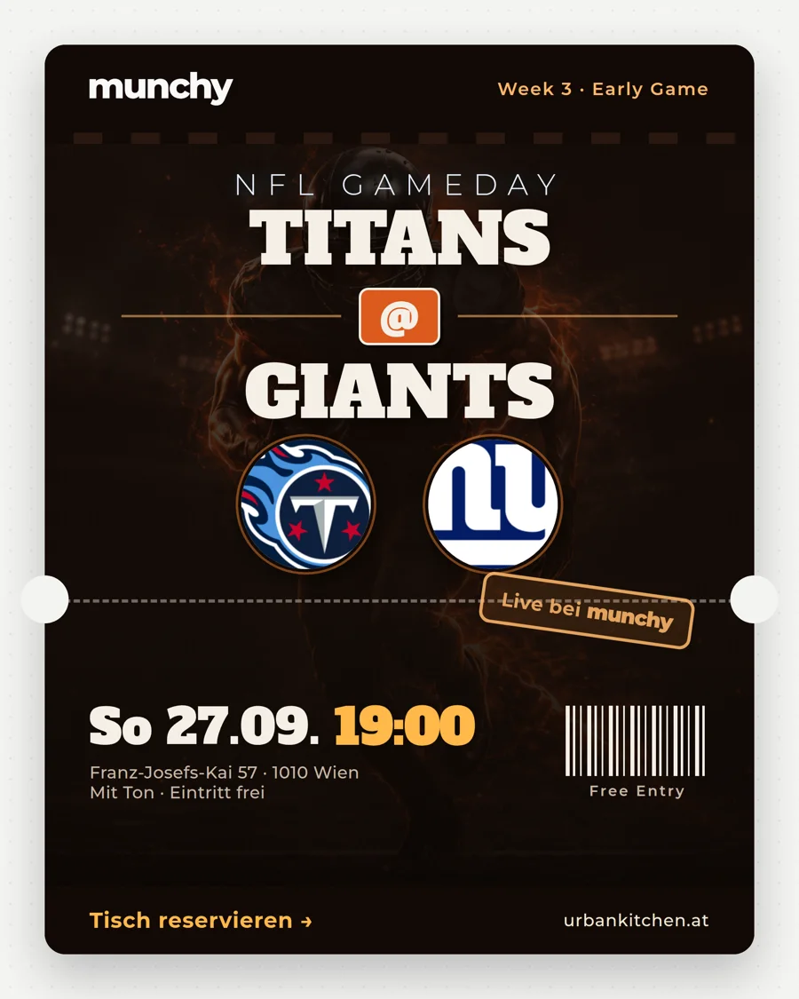 Titans @ Giants – NFL live im Munchy